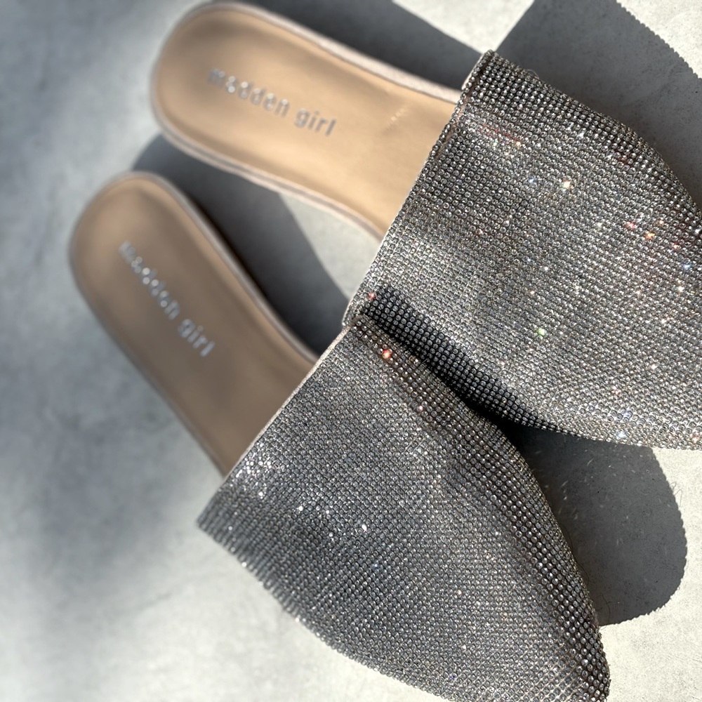 Madden Girl Rhinestone Mules